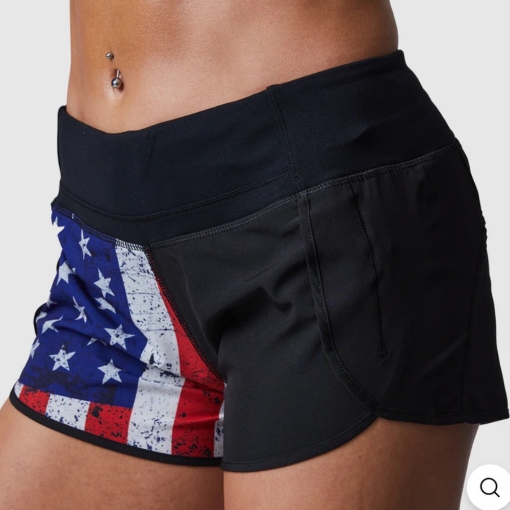 Born Primitive Black and Blue Athletic Shorts